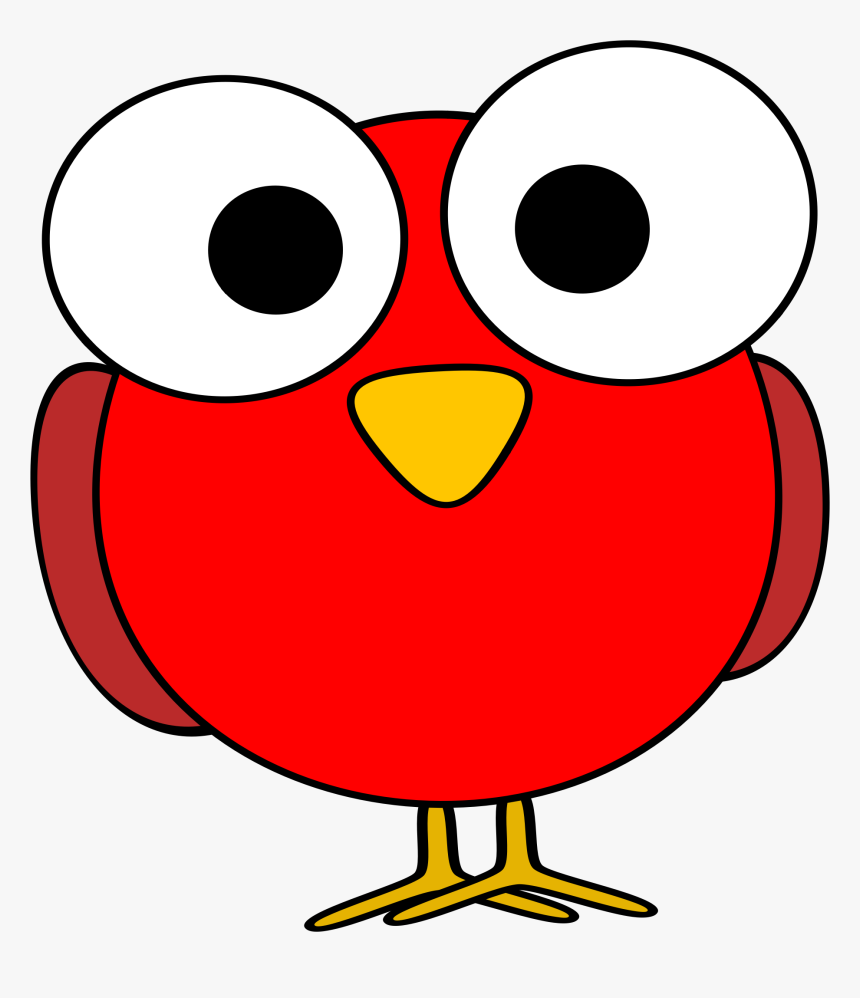 Pink Eyes Clipart Bloodshot Eye - Cute Red Bird Cartoon, HD Png Download, Free Download