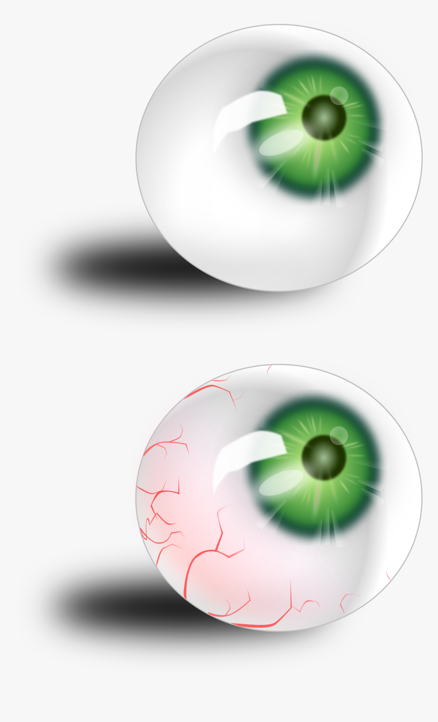 Eyeball Green &amp - Cartoon Bloodshot Eyes, HD Png Download, Free Download