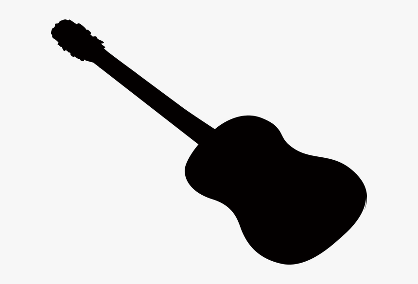 Acoustic Guitar White Black - Guitar Shadow Png, Transparent Png, Free Download