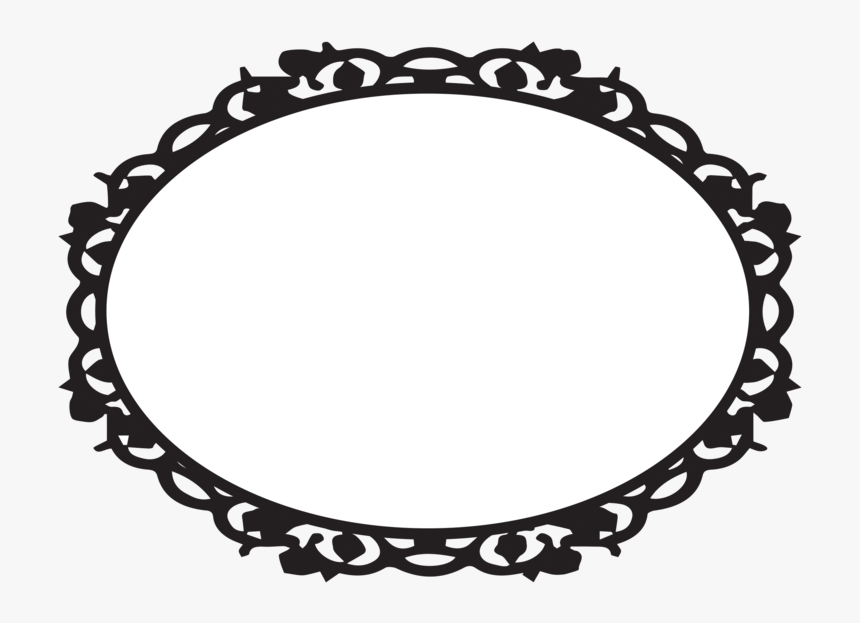 Oval Border Clipart - Border Frame Vintage Borders Png, Transparent Png, Free Download