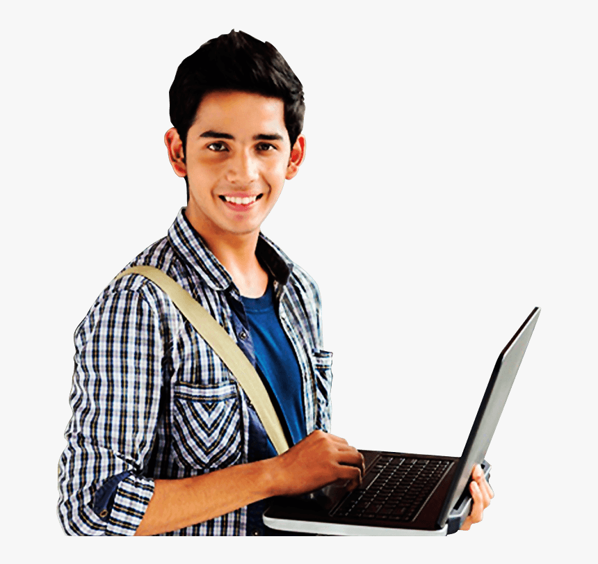 Boy With Laptop Png, Transparent Png, Free Download