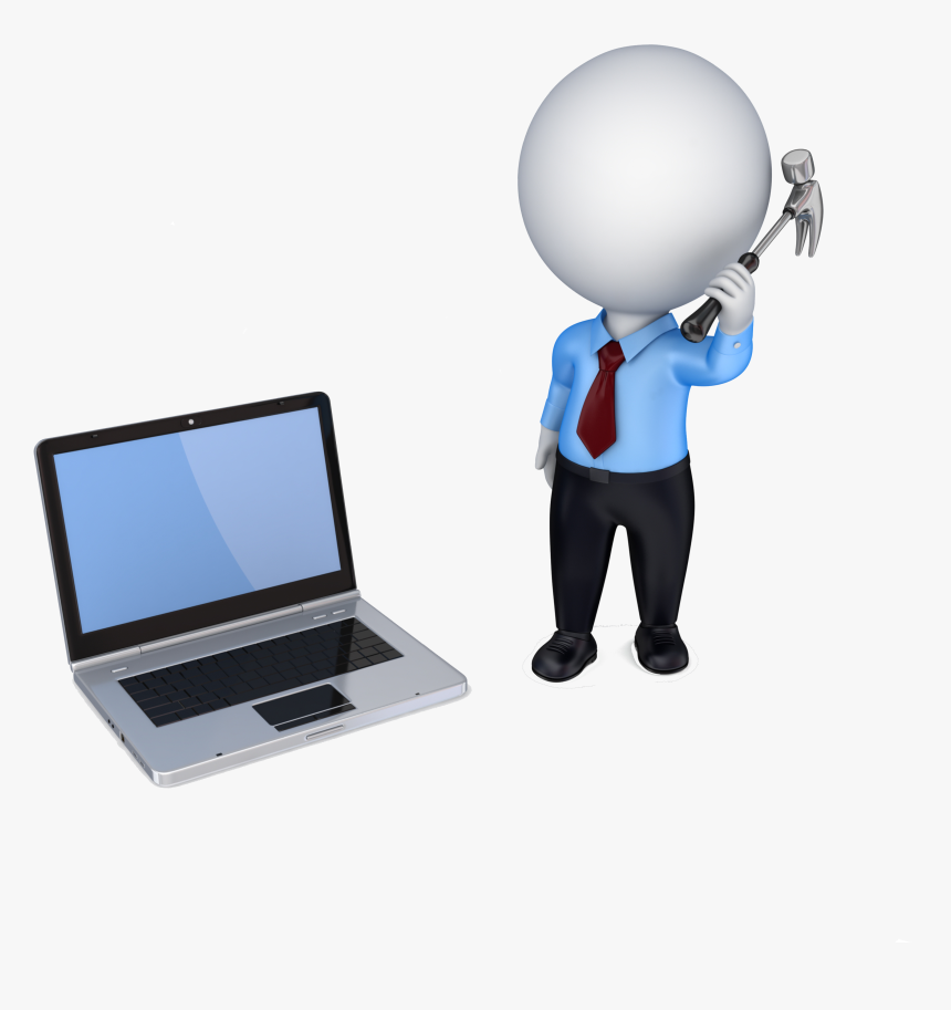 Transparent Person On Computer Png - Computer Repair Background Png, Png Download, Free Download