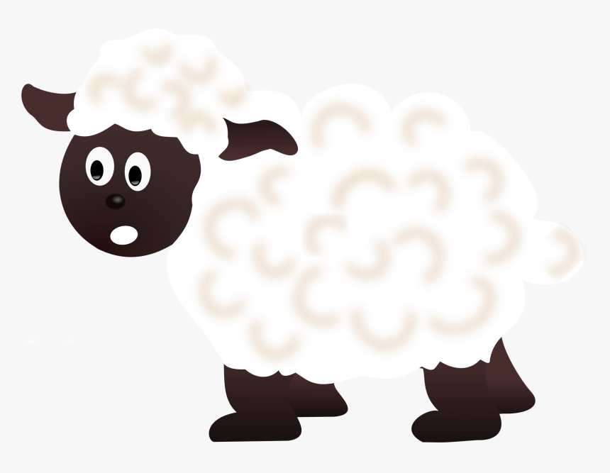 White Sheep Clip Arts - Clipart Hungry Sheep Cartoon, HD Png Download, Free Download