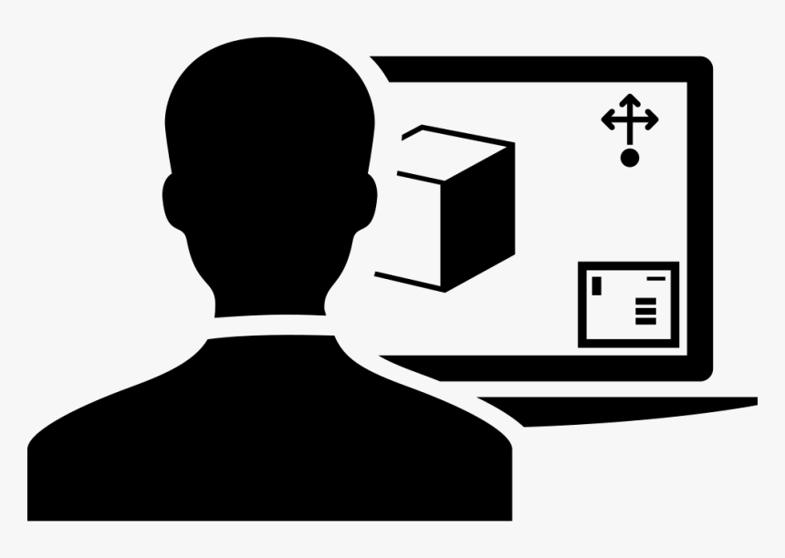 Person Using A 3d Printer By Computer Monitor - Printer, HD Png Download, Free Download