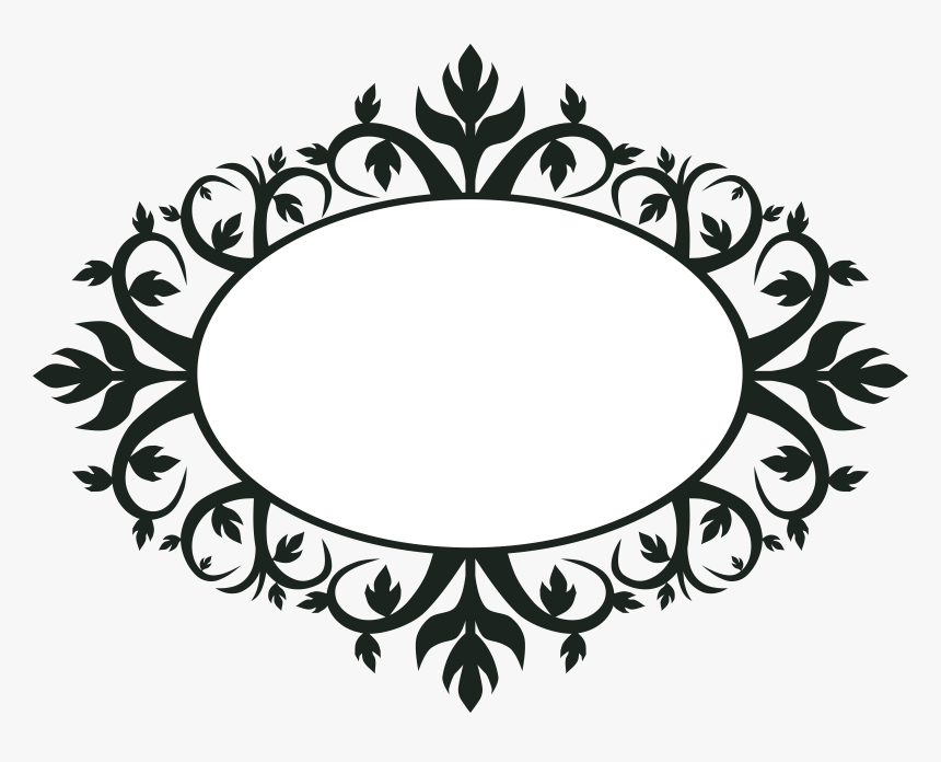 Oval Frame Clip Art - Vintage Floral Frame Oval Png, Transparent Png, Free Download