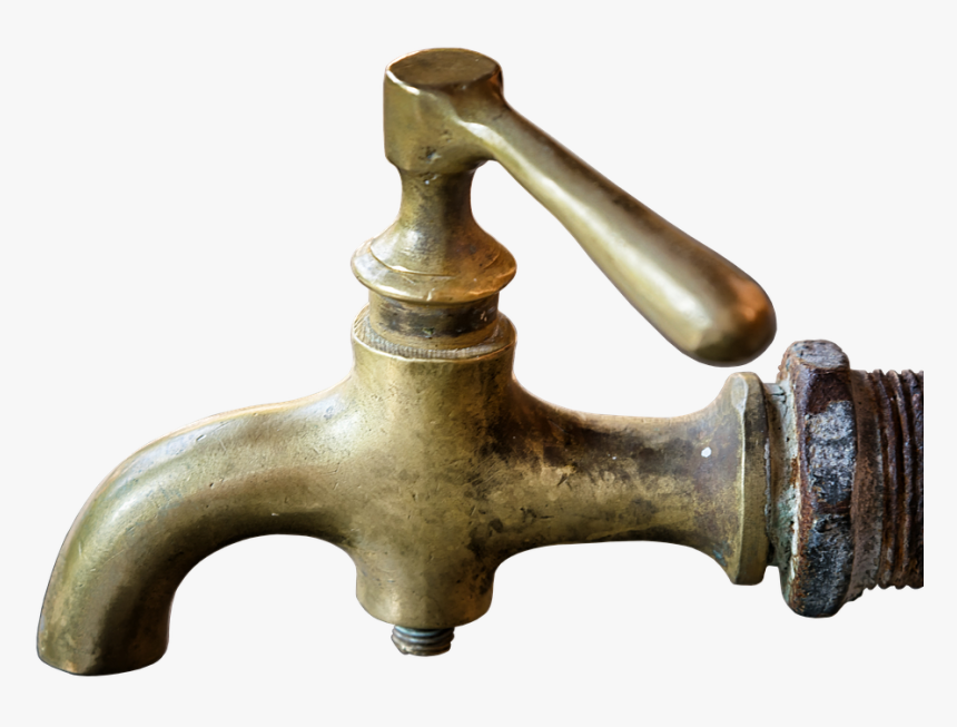 Hahn, Brass, Old, Faucet, Water, Tap, Metal - Water, HD Png Download, Free Download