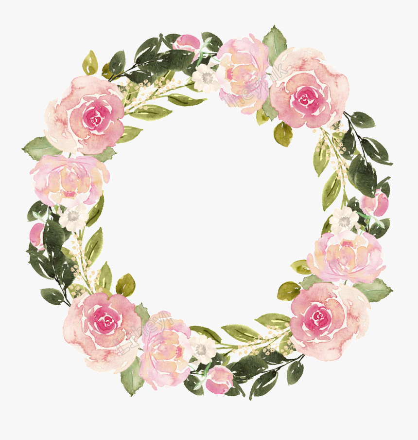 Flower Wreath Png - Watercolor Floral Wreath Free, Transparent Png, Free Download