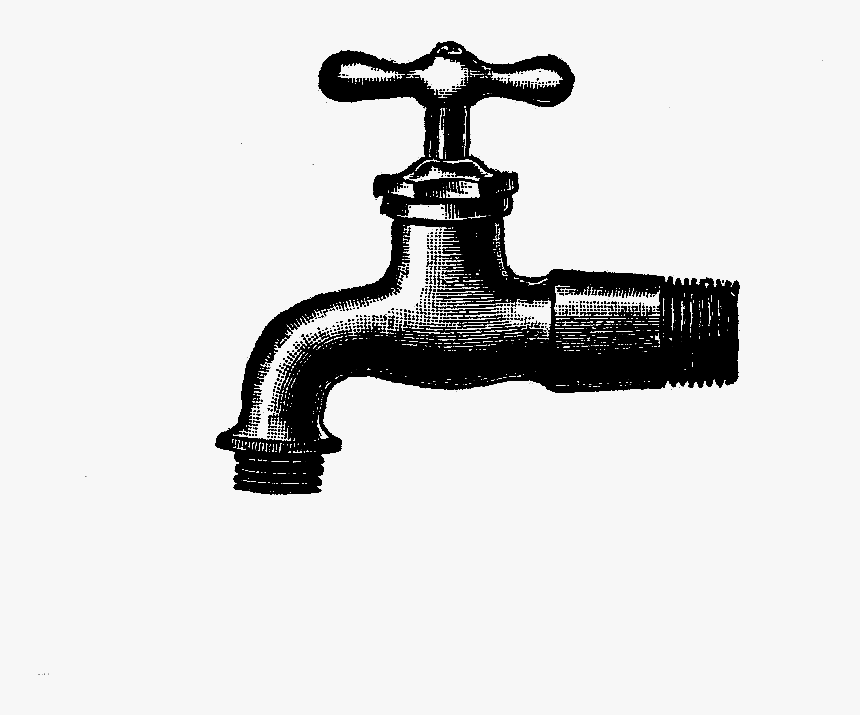 Faucet Clipart Water Faucet - Vintage Faucet Clip Art, HD Png Download, Free Download