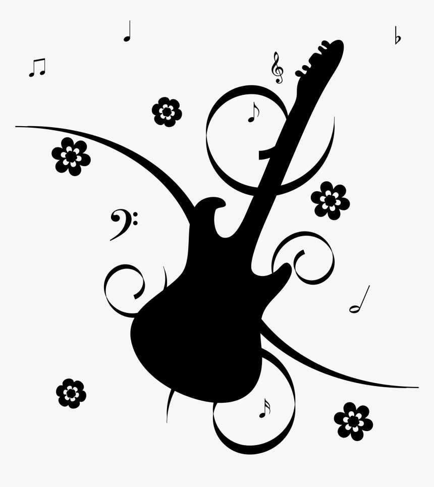 Guitar Musical Notes Clip Arts - Guitarra Imagenes De Notas Musicales, HD Png Download, Free Download