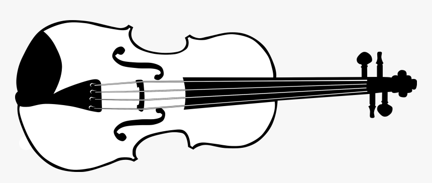 Music Clipart Black And White - Violin Clip Art, HD Png Download, Free Download