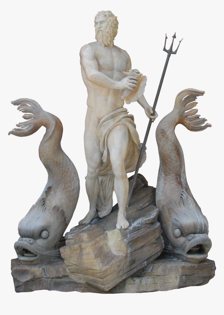 Clip Art Neptune Mythology - Poseidon Transparent Statue, HD Png Download, Free Download