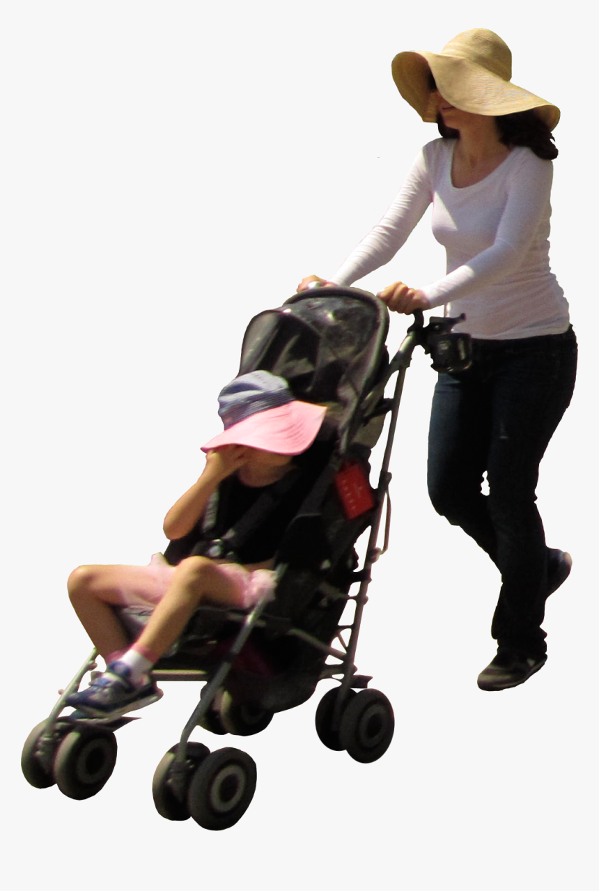 Person Pushing Stroller Png, Transparent Png, Free Download