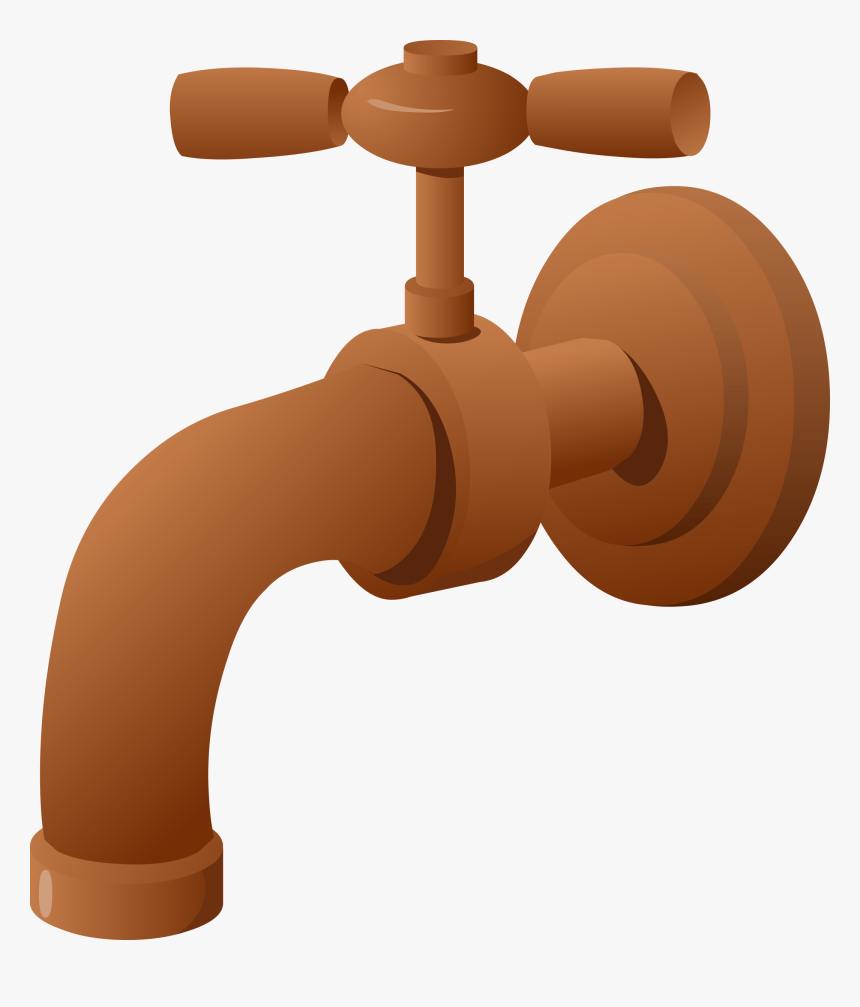 Tap,faucet Handles Controls,tap Water - Water Tap Brown Png, Transparent Png, Free Download
