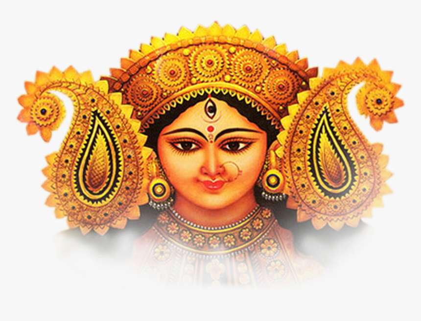 Maa Durga Hd Face Png - Maa Durga Face Png, Transparent Png, Free Download