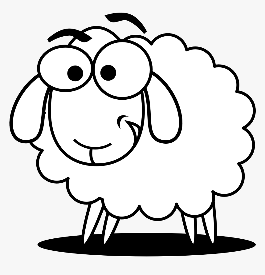 Sheep Lamb Clipart 4 Image - Baa Baa Black Sheep Clipart Black And White, HD Png Download, Free Download