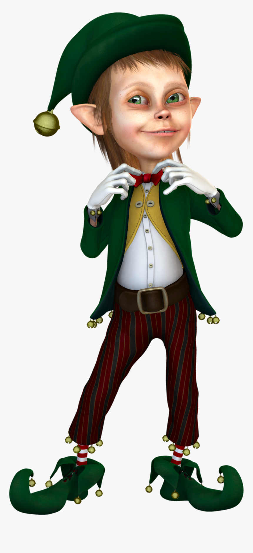 Christmas Elf Transparent Background Png - Christmas Elf 3d Png, Png Download, Free Download