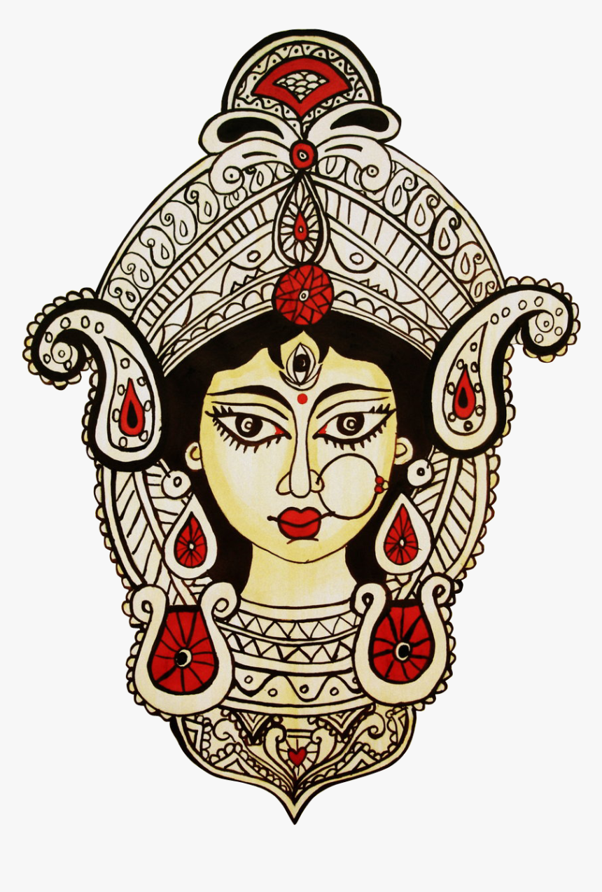 Goddess Mishtu Pinterest - Maa Durga Face Clipart, HD Png Download, Free Download