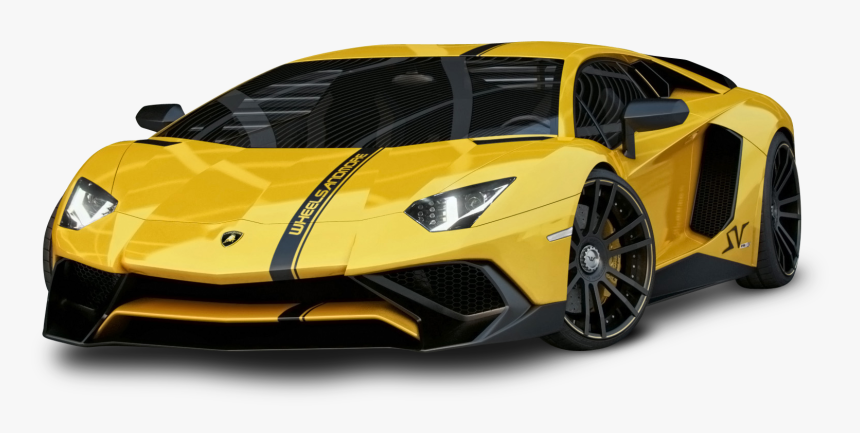 Yellow Lamborghini Aventador Car - Lamborghini Aventador Sv Custom, HD Png Download, Free Download