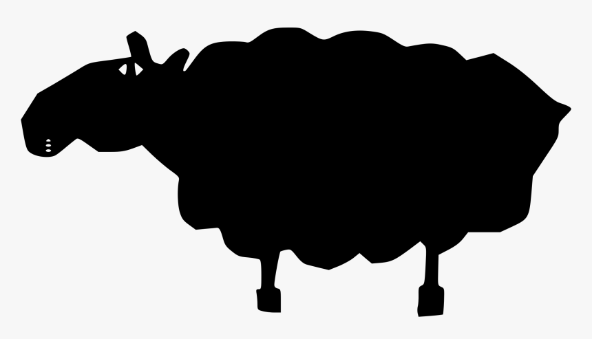 Sheep Cartoon Clip Art - Sheep Shadow, HD Png Download, Free Download