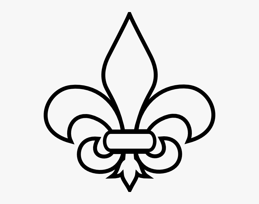 Fleur De Lis Simplified Clip Art - Fleur De Lis Outline Clip Art, HD Png Download, Free Download