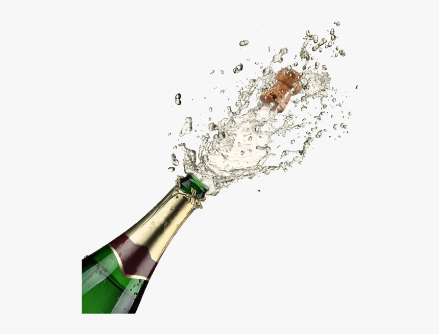 Open Champagne Bottle Png, Transparent Png, Free Download