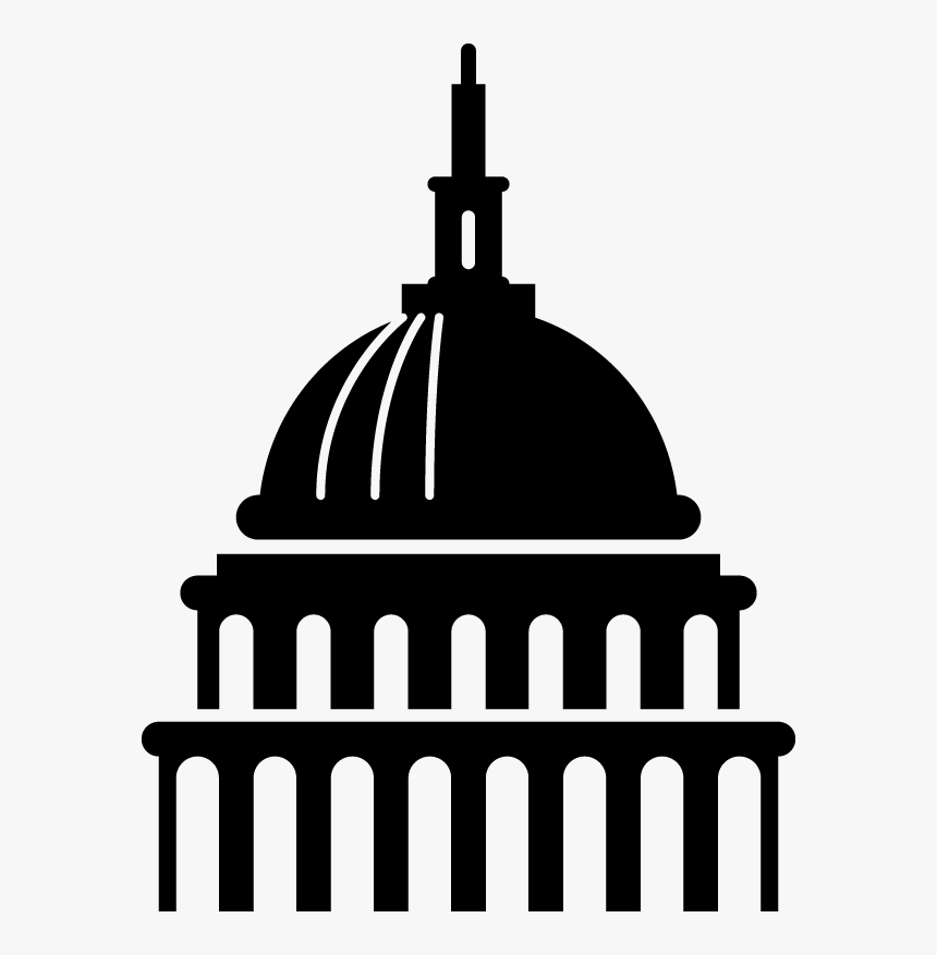 Washington Dc Capitol Building Png - Us Capitol Building Silhouette, Transparent Png, Free Download
