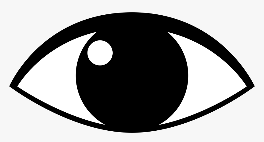 Eyeball Eye Clip Art Black And White Free Clipart Images - Eye Cartoon Black And White, HD Png Download, Free Download