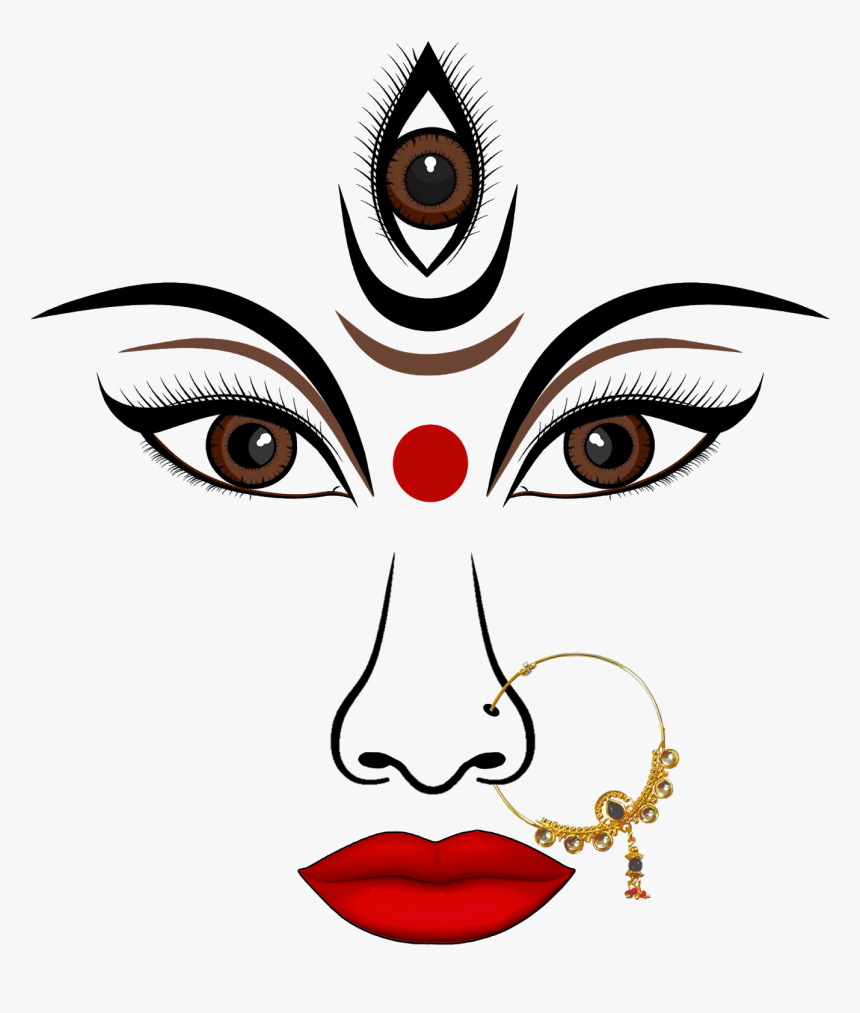 Durga Maa Face Png, Transparent Png, Free Download