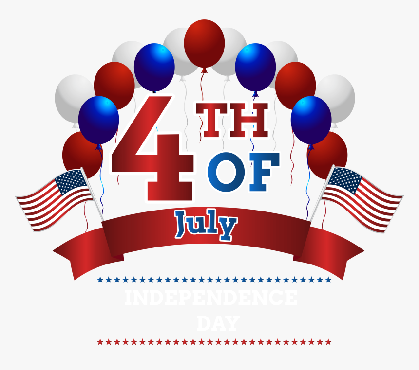 Happy Independence Day 4th July Png Clip Art Image - Happy 4th Of July Png, Transparent Png, Free Download