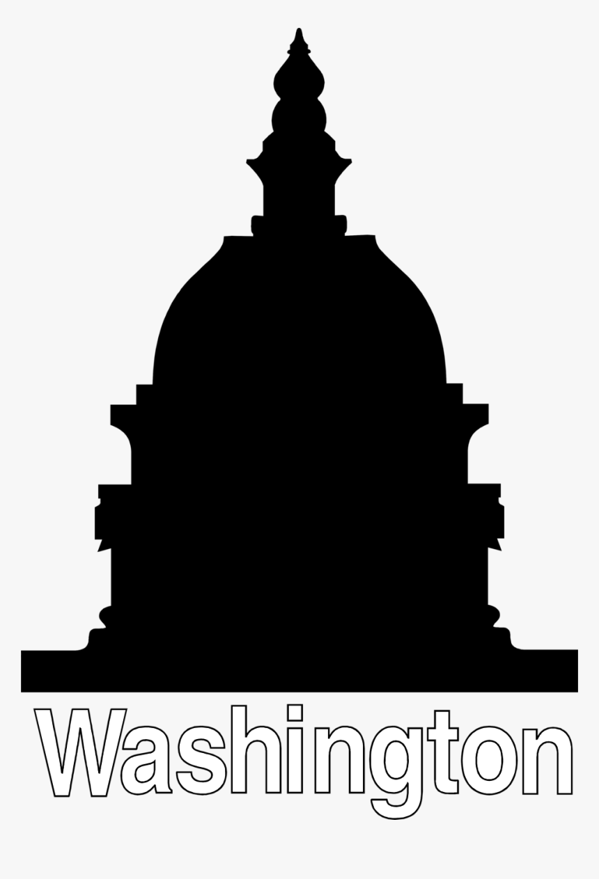 Washington Dc Capitol Building Png - Capitol Building Silhouette, Transparent Png, Free Download