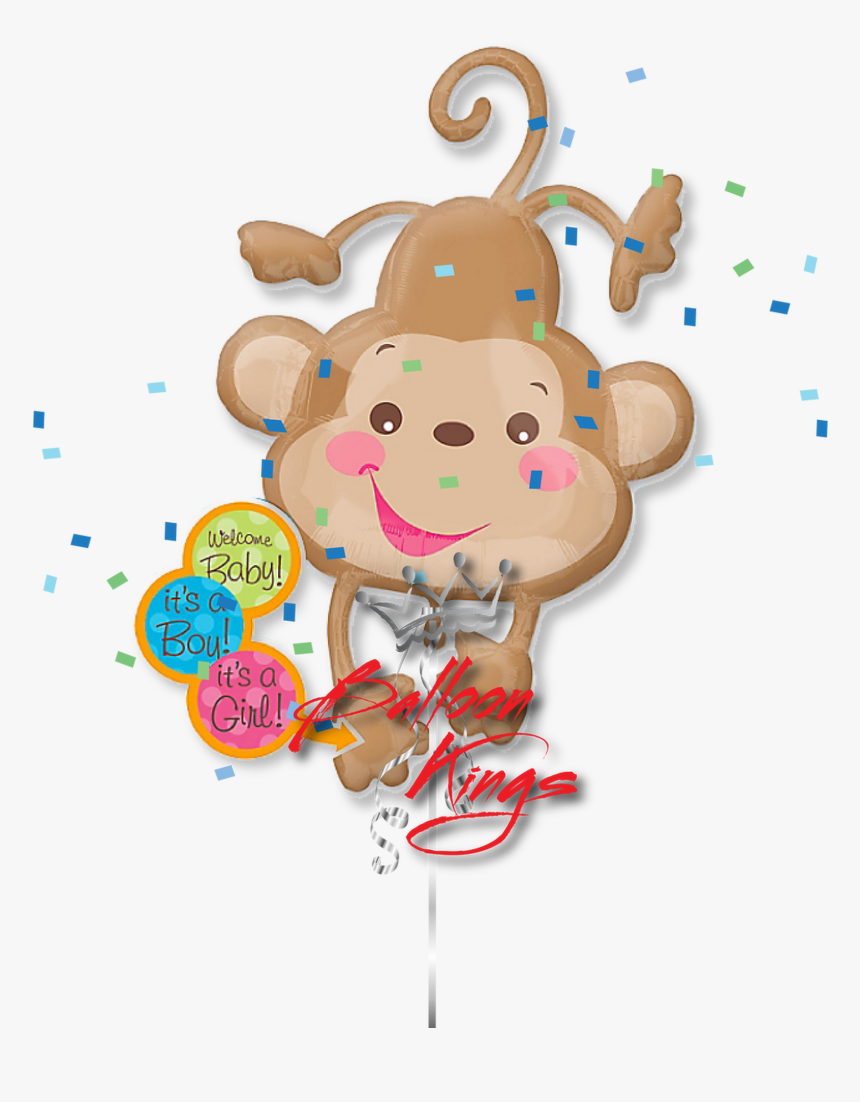 Baby Shower Fisher Price Monkey - Baby Shower Baby Monkey Cartoon, HD Png Download, Free Download