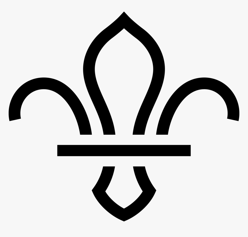 Transparent Fleur De Lis Png - Scout Logo Black And White, Png Download, Free Download