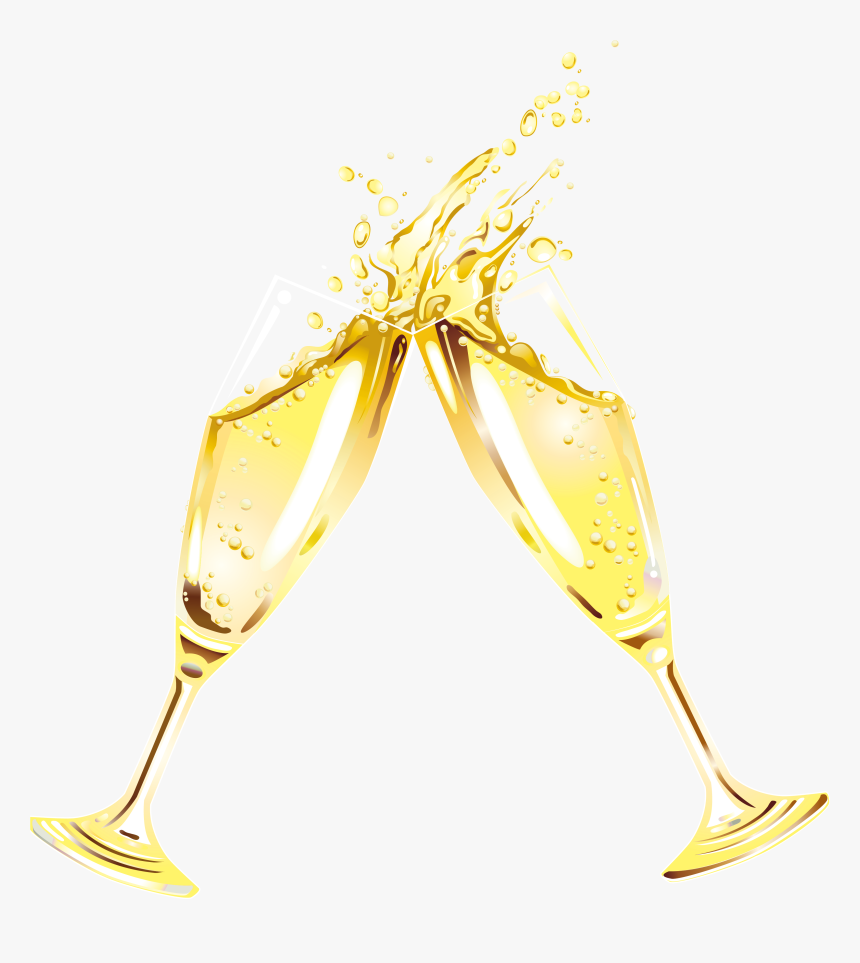 Champagne Clipart Transparent Pencil And In Color Champagne - Champagne Glass Transparent Background, HD Png Download, Free Download