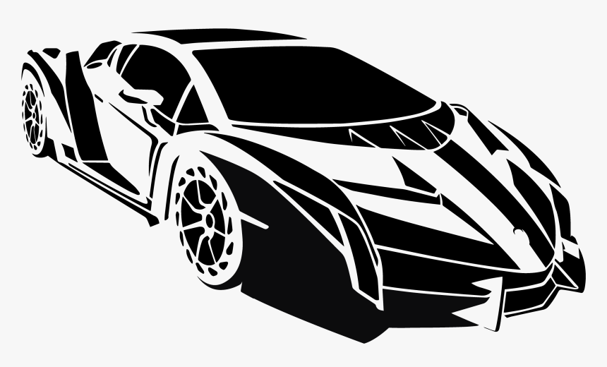 Lamborghini Silhouette Sports Car Lamborghini Veneno - Lamborghini Silhouette Png, Transparent Png, Free Download