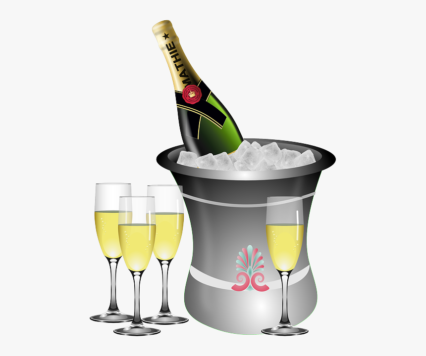 Anniversary, Sparkling Wine, Bottle, Bucket - Ice Bucket Champagne Png, Transparent Png, Free Download