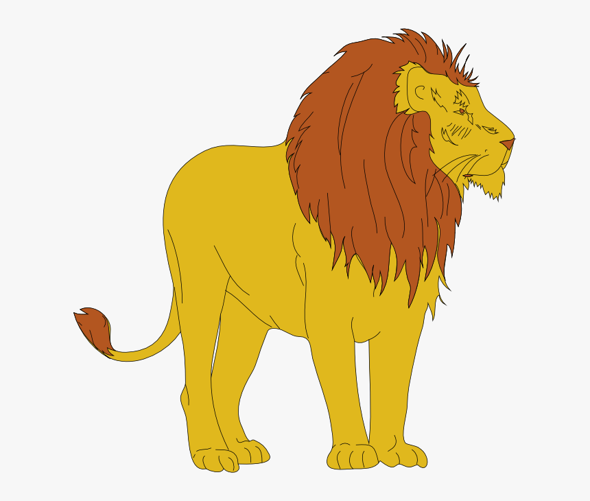 Lion Clip Art Male Lion Png - Animated Picture Of Lion, Transparent Png, Free Download