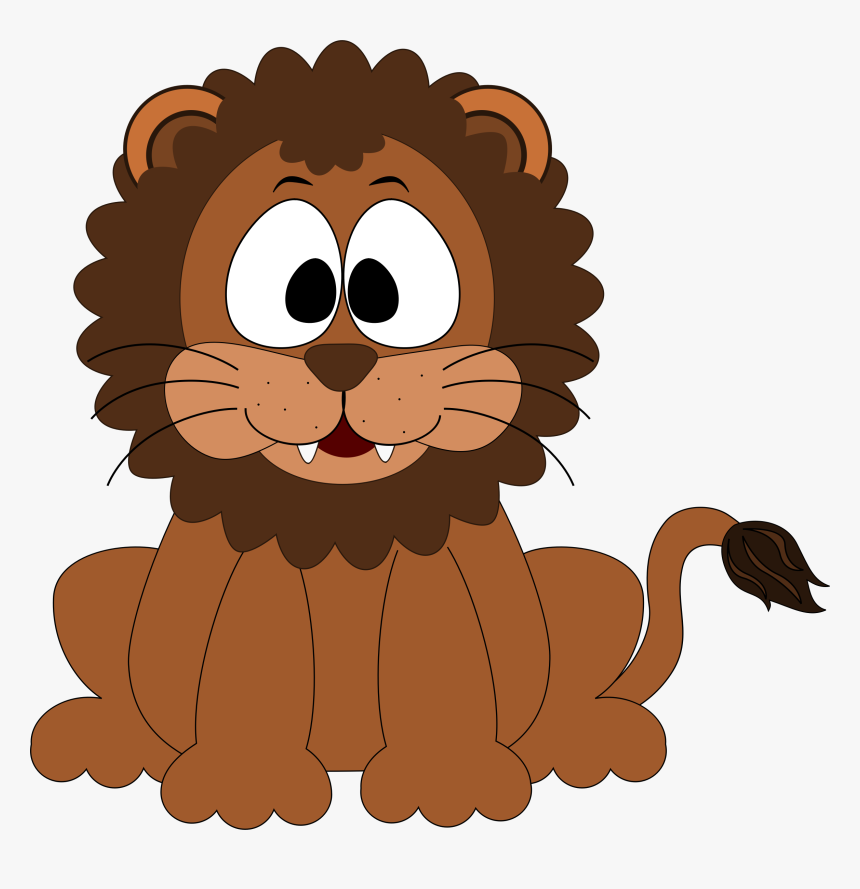 Clipart Cartoon Lion Png - Brown Lion Cartoon, Transparent Png, Free Download