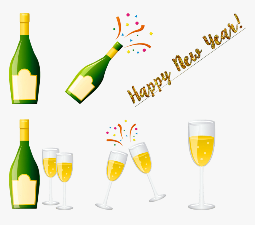 Champagne, Happy New Year, Celebrate, Drink, Party - Champanhe Ano Novo Png, Transparent Png, Free Download