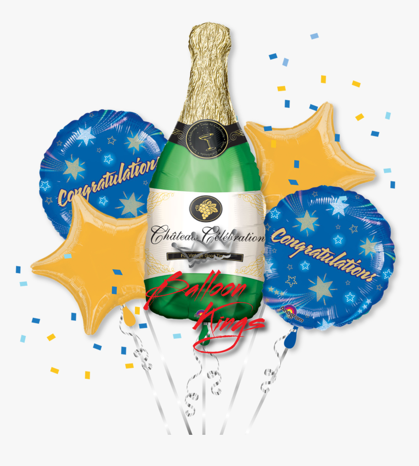 Champagne Bottle Bouquet - Champagne Bottle, HD Png Download, Free Download