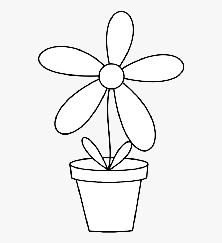 Flower Pots Png Black And White Stock Techflourish - Flowerpot, Transparent Png, Free Download