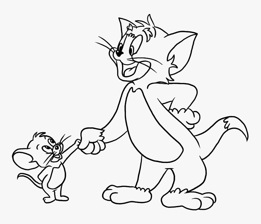 Tom And Jerry Coloring Pages Free - Colouring Images Of Tom And Jerry, HD Png Download, Free Download