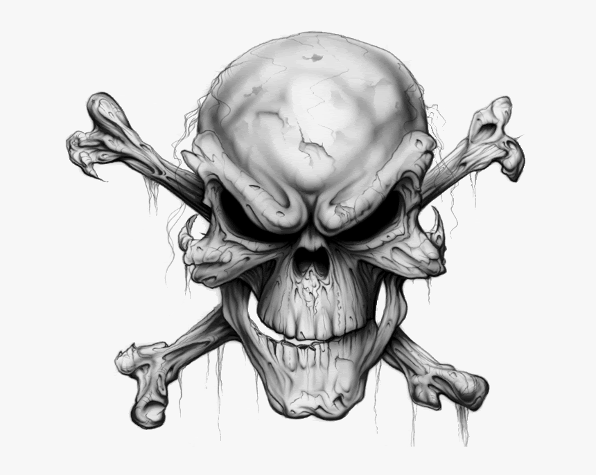 Transparent Skull And Crossbones Background - Transparent Background Png Skull, Png Download, Free Download