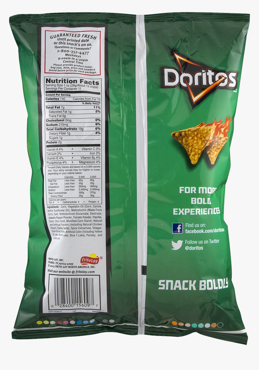 Doritos Tortilla Chips, Salsa Verde, HD Png Download, Free Download