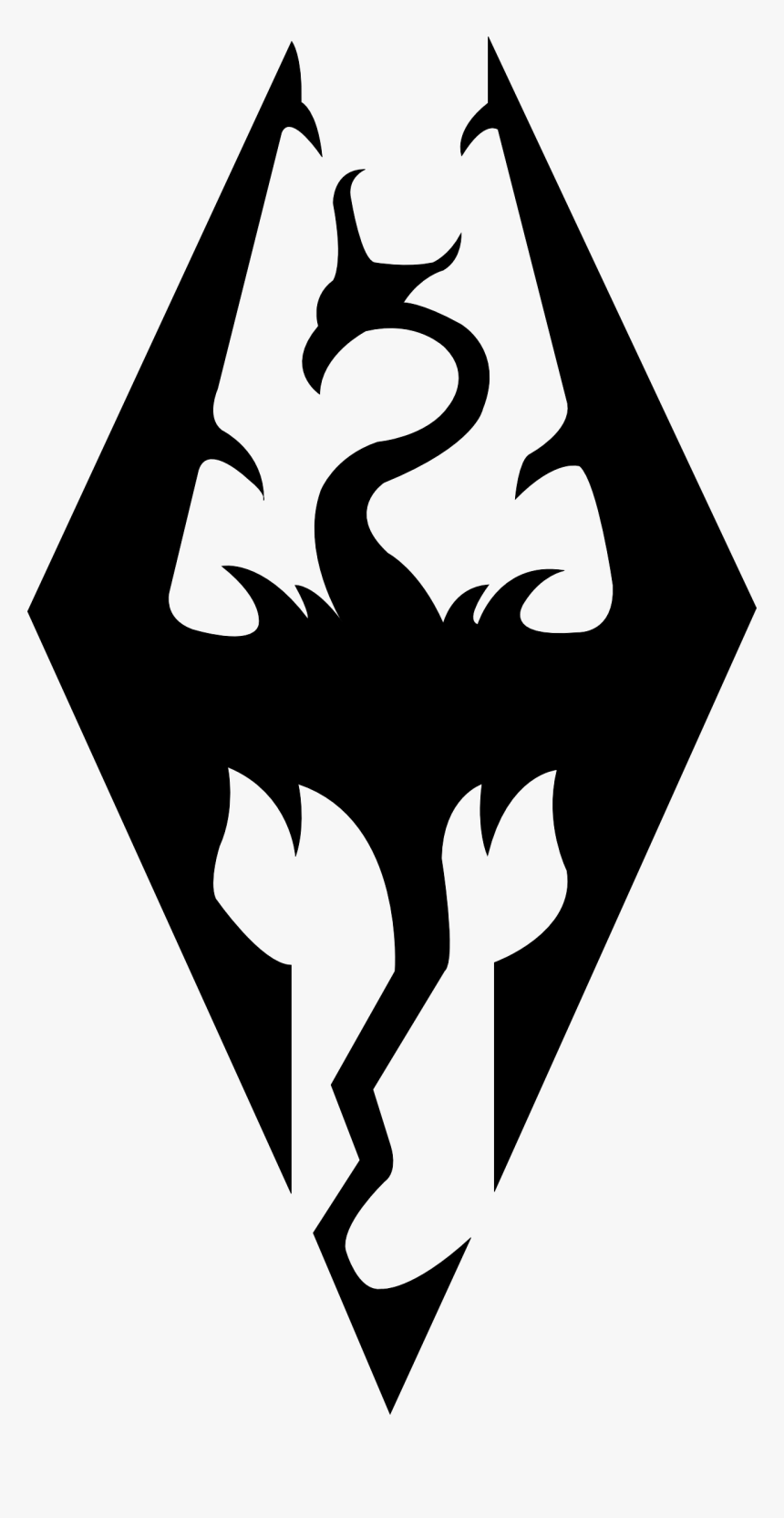 The Elder Scrolls V - Skyrim Logo Black And White, HD Png Download, Free Download