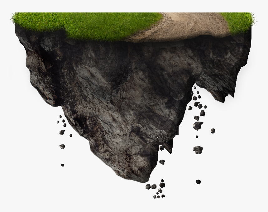 Floating Island With Falling Rocks Png Free Image - Falling Rocks Png, Transparent Png, Free Download