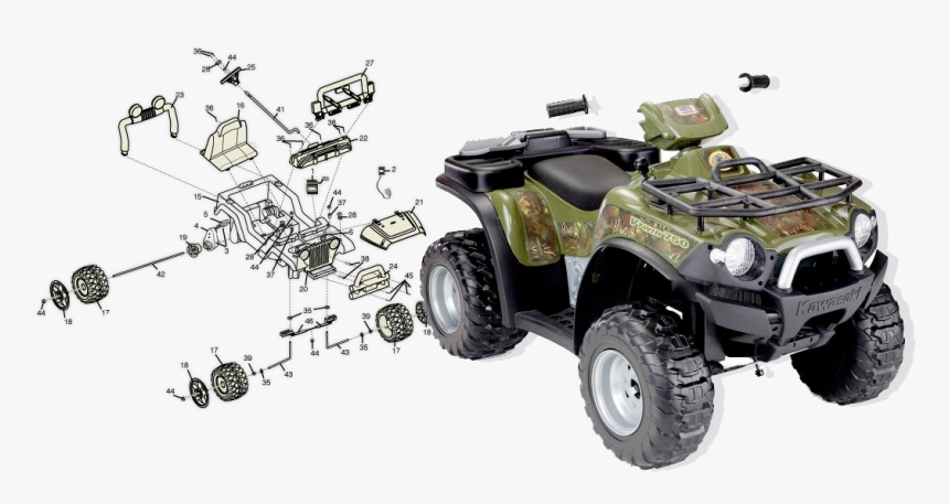 Fisher Price Power Wheels Kawasaki Brute Force Atv - Power Wheels Kawasaki Camo, HD Png Download, Free Download