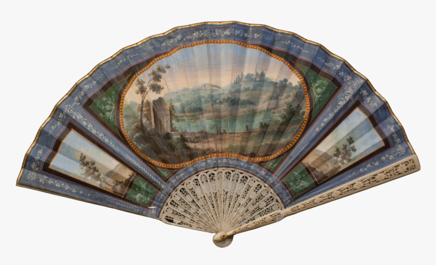 Italian Neoclassical Hand Fan With Views Of Lake Avernus - Art, HD Png Download, Free Download