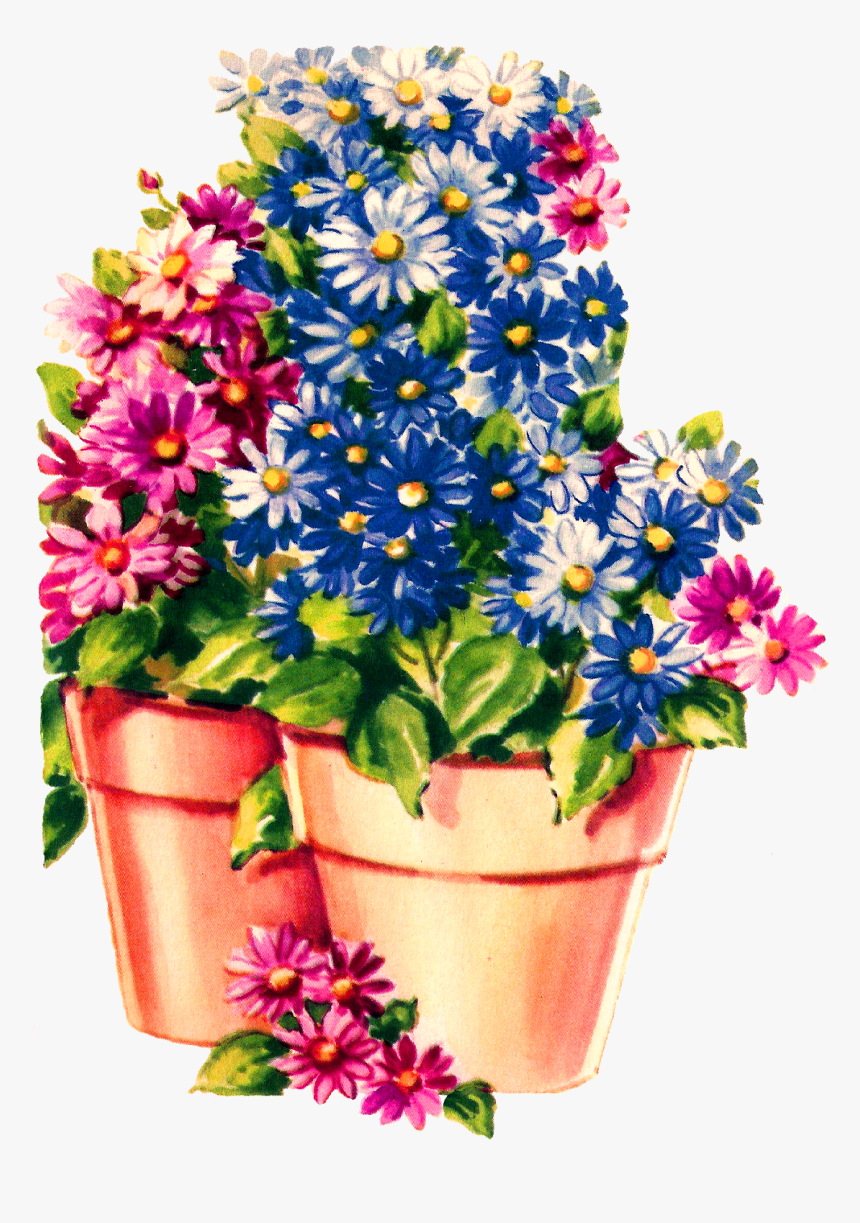 Transparent Flower Pots Png - Free Clip Art Flower Pots No Background, Png Download, Free Download