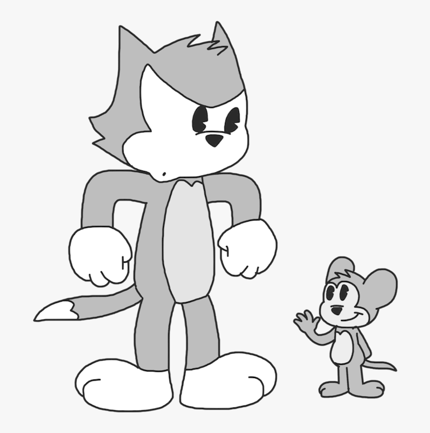 Tom Drawing Black And White - Tom And Jerry 1930s Cartoons, HD Png Download, Free Download