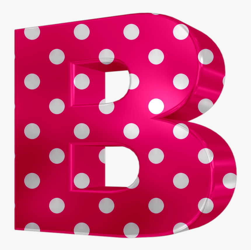 Alfabeto Rosa E Bolinhas Png, Pink And Polka Dots Alphabets - Polka Dot, Transparent Png, Free Download